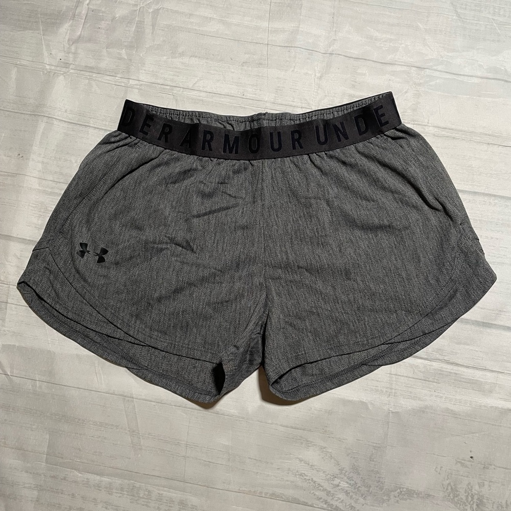 Under Armour gray running shorts. Size S.